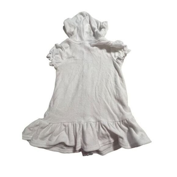 Pink Platinum Swim Cover Girls Size 3T White Terry Hooded Short - Picture 2 of 8